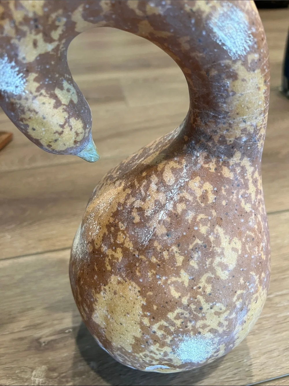 Decorative Rustic Gourd Accent - Orange Speckle